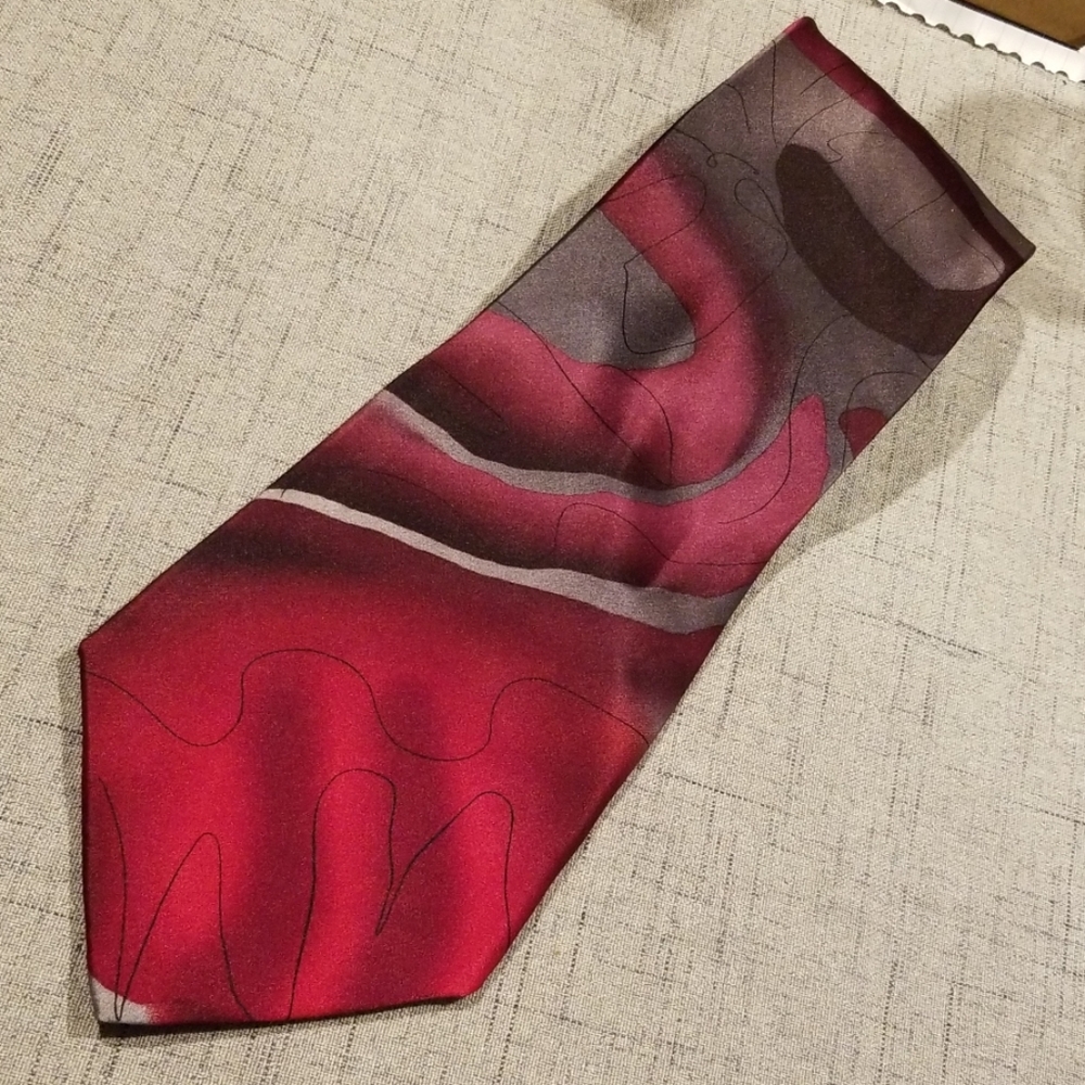 J. Garcia silk tie BANYAN TREES collection 14